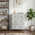 vidaXL Zásuvkový kabinet Betónovo sivá 66 x 34,5 x 90 cm – Obrázok 11