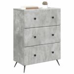vidaXL Zásuvkový kabinet Betónovo sivá 66 x 34,5 x 90 cm – Obrázok 2