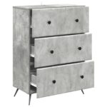 vidaXL Zásuvkový kabinet Betónovo sivá 66 x 34,5 x 90 cm – Obrázok 3