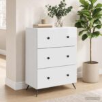vidaXL Zásuvkový kabinet Biela s vysokým leskom 66 x 34,5 x 90 cm – Obrázok 13