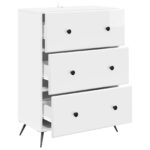 vidaXL Zásuvkový kabinet Biela s vysokým leskom 66 x 34,5 x 90 cm – Obrázok 4