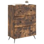 vidaXL Zásuvkový kabinet Dymový dub 66 x 34,5 x 90 cm Kompozitné drevo – Obrázok 2