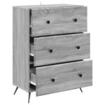 vidaXL Zásuvkový kabinet Sivá sonoma 66 x 34,5 x 90 cm – Obrázok 3