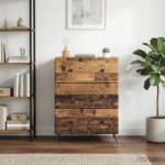 vidaXL Zásuvkový kabinet Staré drevo 66 x 34,5 x 90 cm – Obrázok 11