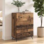 vidaXL Zásuvkový kabinet Staré drevo 66 x 34,5 x 90 cm – Obrázok 12