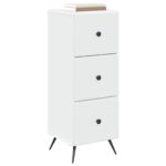 vidaXL Zásuvkový kabinet Biela 33 x 34,5 x 90 cm Kompozitné drevo – Obrázok 2