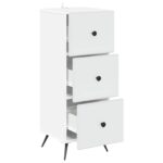 vidaXL Zásuvkový kabinet Biela 33 x 34,5 x 90 cm Kompozitné drevo – Obrázok 3