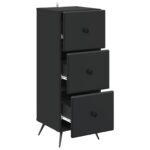 vidaXL Zásuvkový kabinet Čierna 33 x 34,5 x 90 cm Kompozitné drevo – Obrázok 3