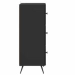 vidaXL Zásuvkový kabinet Čierna 33 x 34,5 x 90 cm Kompozitné drevo – Obrázok 5