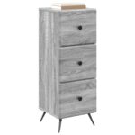 vidaXL Zásuvkový kabinet Sivá sonoma 33 x 34,5 x 90 cm – Obrázok 2