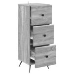 vidaXL Zásuvkový kabinet Sivá sonoma 33 x 34,5 x 90 cm – Obrázok 3