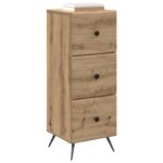 vidaXL Zásuvkový kabinet Dub artisan 33 x 34,5 x 90 cm – Obrázok 2