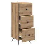 vidaXL Zásuvkový kabinet Dub artisan 33 x 34,5 x 90 cm – Obrázok 3