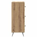 vidaXL Zásuvkový kabinet Dub artisan 33 x 34,5 x 90 cm – Obrázok 5