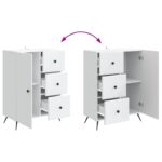 vidaXL Servírovacia skriňa Biela 66 x 34,5 x 90 cm Kompozitné drevo – Obrázok 10