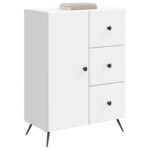 vidaXL Servírovacia skriňa Biela 66 x 34,5 x 90 cm Kompozitné drevo – Obrázok 3