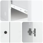 vidaXL Servírovacia skriňa Biela 66 x 34,5 x 90 cm Kompozitné drevo – Obrázok 9