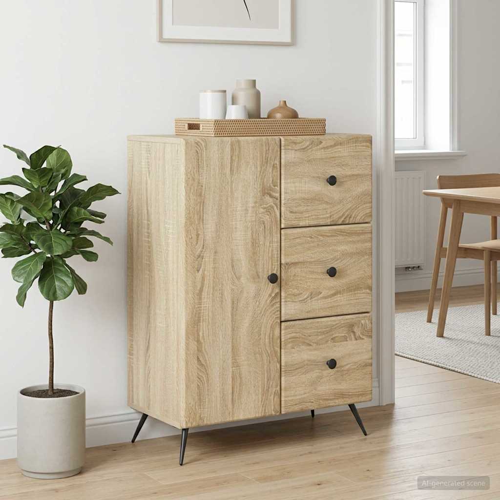 895547_1.jpg vidaXL Servírovacia skriňa so zásuvkou Dub sonoma 66 x 34,5 x 90 cm – Obrázok 1