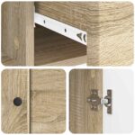 vidaXL Servírovacia skriňa so zásuvkou Dub sonoma 66 x 34,5 x 90 cm – Obrázok 9