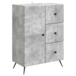 vidaXL Servírovacia skriňa so zásuvkou Betónovo sivá 66 x 34,5 x 90 cm – Obrázok 2
