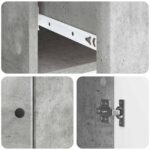 vidaXL Servírovacia skriňa so zásuvkou Betónovo sivá 66 x 34,5 x 90 cm – Obrázok 9