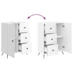 vidaXL Servírovacia skriňa Biela s vysokým leskom 66 x 34,5 x 90 cm – Obrázok 10