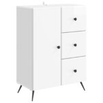 vidaXL Servírovacia skriňa Biela s vysokým leskom 66 x 34,5 x 90 cm – Obrázok 2