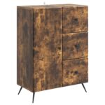 vidaXL Servírovacia skriňa so zásuvkou Dymový dub 66 x 34,5 x 90 cm – Obrázok 2