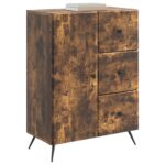 vidaXL Servírovacia skriňa so zásuvkou Dymový dub 66 x 34,5 x 90 cm – Obrázok 3