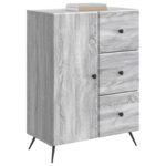 vidaXL Servírovacia skriňa so zásuvkou Sivá sonoma 66 x 34,5 x 90 cm – Obrázok 3