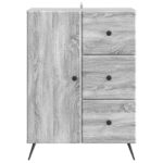 vidaXL Servírovacia skriňa so zásuvkou Sivá sonoma 66 x 34,5 x 90 cm – Obrázok 6