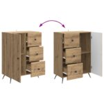 vidaXL Servírovacia skriňa so zásuvkou Dub artisan 66 x 34,5 x 90 cm – Obrázok 10