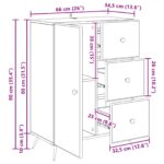 vidaXL Servírovacia skriňa so zásuvkou Dub artisan 66 x 34,5 x 90 cm – Obrázok 12