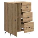 vidaXL Servírovacia skriňa so zásuvkou Dub artisan 66 x 34,5 x 90 cm – Obrázok 5