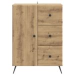 vidaXL Servírovacia skriňa so zásuvkou Dub artisan 66 x 34,5 x 90 cm – Obrázok 6