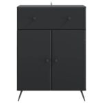 vidaXL Servírovacia skriňa Čierna 66 x 34,5 x 90 cm Kompozitné drevo – Obrázok 6