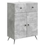vidaXL Servírovacia skriňa so zásuvkou Betónovo sivá 66 x 34,5 x 90 cm – Obrázok 2