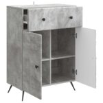 vidaXL Servírovacia skriňa so zásuvkou Betónovo sivá 66 x 34,5 x 90 cm – Obrázok 5