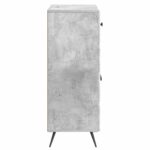 vidaXL Servírovacia skriňa so zásuvkou Betónovo sivá 66 x 34,5 x 90 cm – Obrázok 7