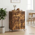 vidaXL Servírovacia skriňa so zásuvkou Dymový dub 66 x 34,5 x 90 cm – Obrázok 4