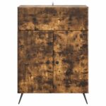 vidaXL Servírovacia skriňa so zásuvkou Dymový dub 66 x 34,5 x 90 cm – Obrázok 6