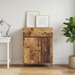 vidaXL Servírovacia skriňa so zásuvkou Staré drevo 66 x 34,5 x 90 cm – Obrázok 4