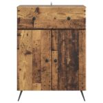 vidaXL Servírovacia skriňa so zásuvkou Staré drevo 66 x 34,5 x 90 cm – Obrázok 6