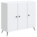 vidaXL Servírovacia skriňa Biela 89 x 34,5 x 80 cm Kompozitné drevo – Obrázok 2