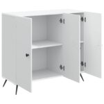 vidaXL Servírovacia skriňa Biela 89 x 34,5 x 80 cm Kompozitné drevo – Obrázok 5