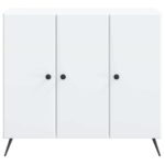 vidaXL Servírovacia skriňa Biela 89 x 34,5 x 80 cm Kompozitné drevo – Obrázok 6