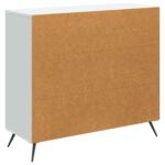 vidaXL Servírovacia skriňa Biela 89 x 34,5 x 80 cm Kompozitné drevo – Obrázok 8