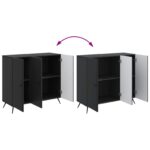 vidaXL Servírovacia skriňa Čierna 89 x 34,5 x 80 cm Kompozitné drevo – Obrázok 11