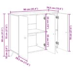vidaXL Servírovacia skriňa Čierna 89 x 34,5 x 80 cm Kompozitné drevo – Obrázok 12