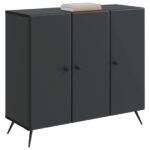 vidaXL Servírovacia skriňa Čierna 89 x 34,5 x 80 cm Kompozitné drevo – Obrázok 3